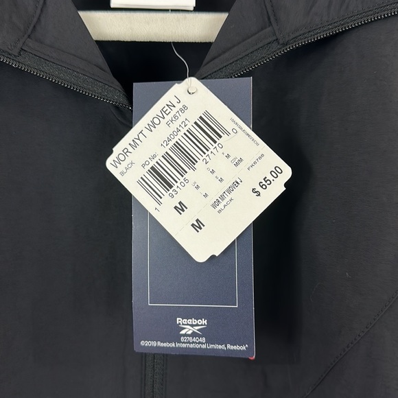 Reebok Woman’s Black Speed wick Training Woven Jacket Elastic Waist M - Picture 6 of 10